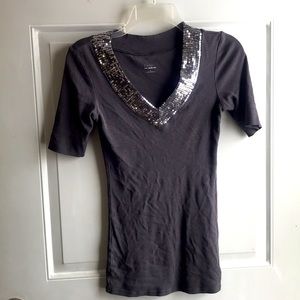 Express Sequined Basic Shirt